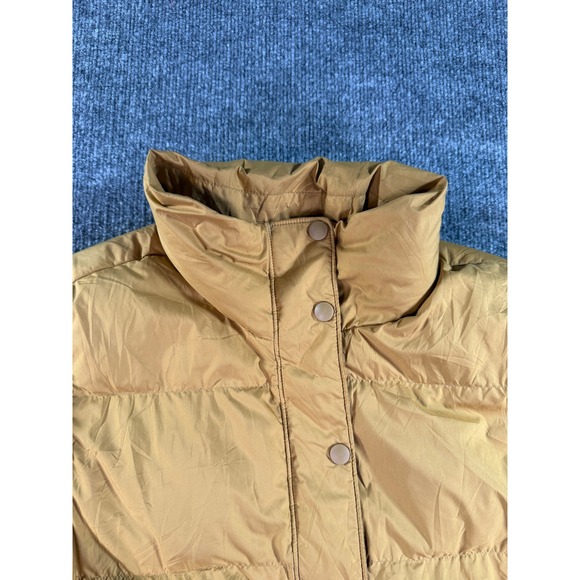 Patagonia Puffer Jacket Womens Large Mustard Yellow Quilted Snap Front Insulated - Picture 2 of 12